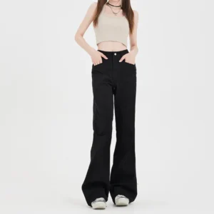 Micro casual pants female spice girl simple advanced sense of early autumn new non-stick leg loose and thin horseshoe overalls